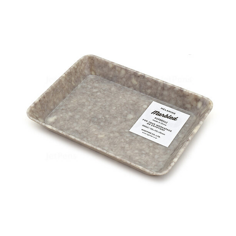 Grey Marbled Melamine Tray